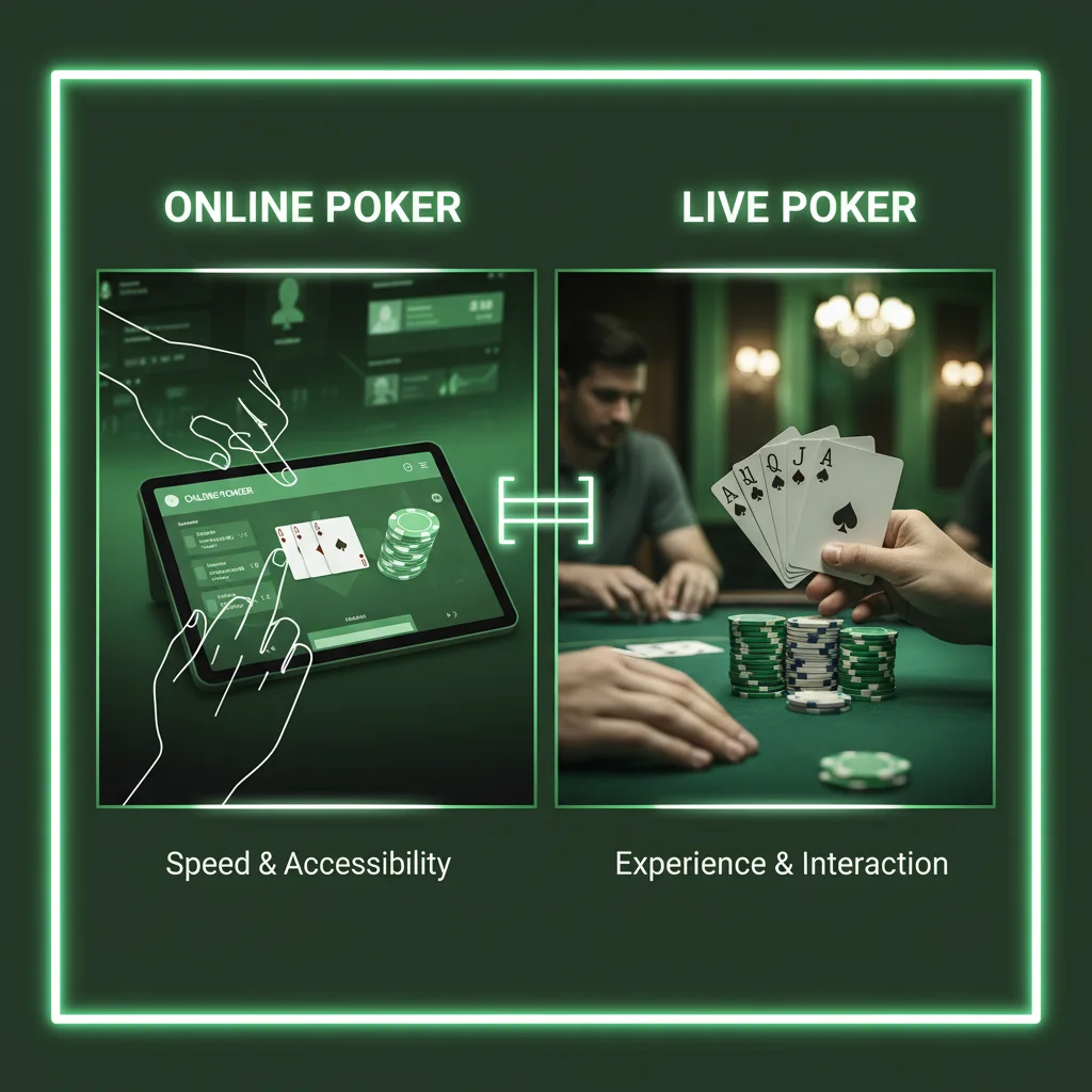Online poker games vs live poker