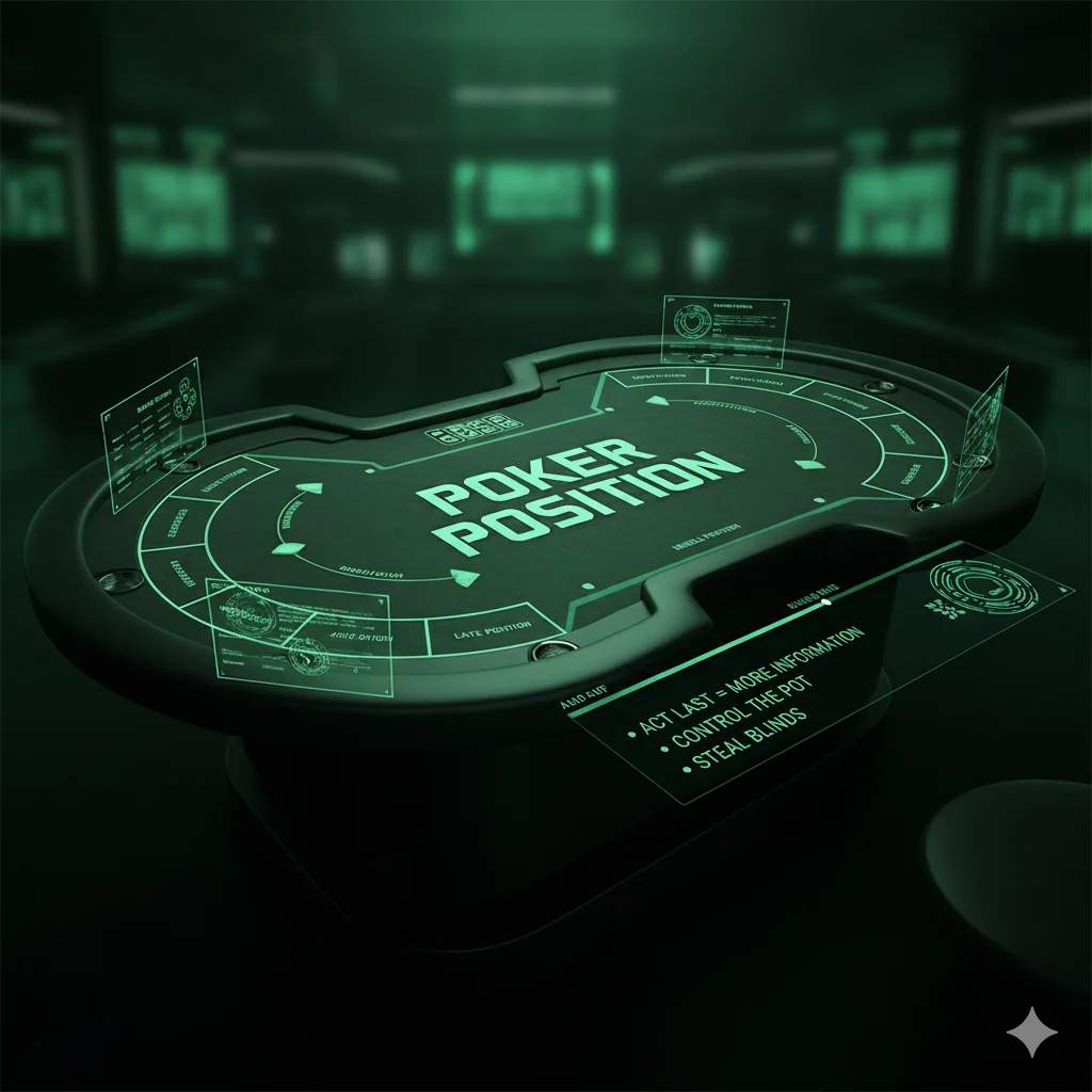 ตำแหน่งที่นั่งในโป๊กเกอร์ (Poker Position) และผลต่อกลยุทธ์การเดิมพัน